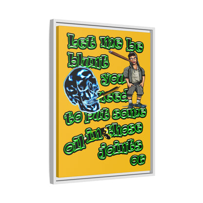 og - framed canvas art (yellow)