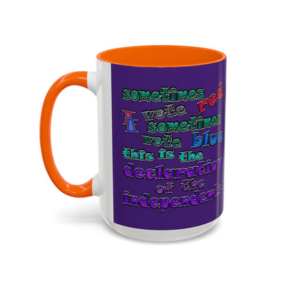 declaration of the independents - Accent Mug (purple)