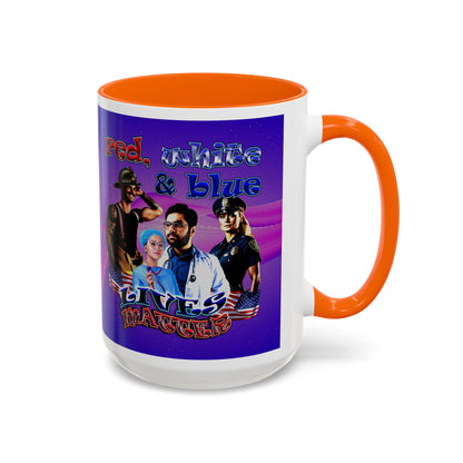 rw&b lives matter - Accent Mug (purple-pink wave)