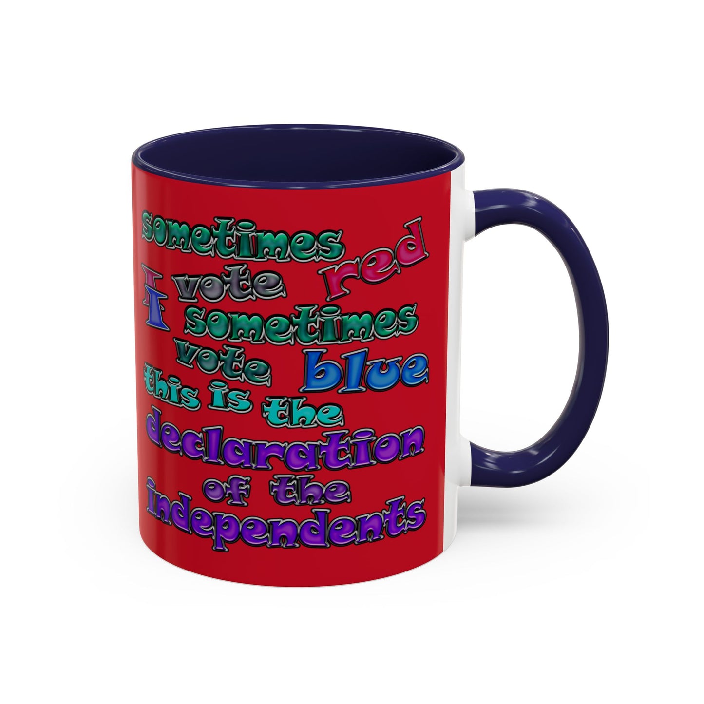 declaration of the independents - Accent Mug (dark red)