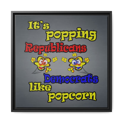 popping like popcorn - framed canvas art (grey-light grey)