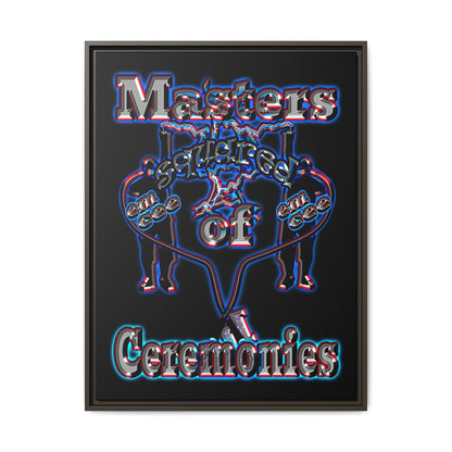 em cee squared - framed canvas art (black)