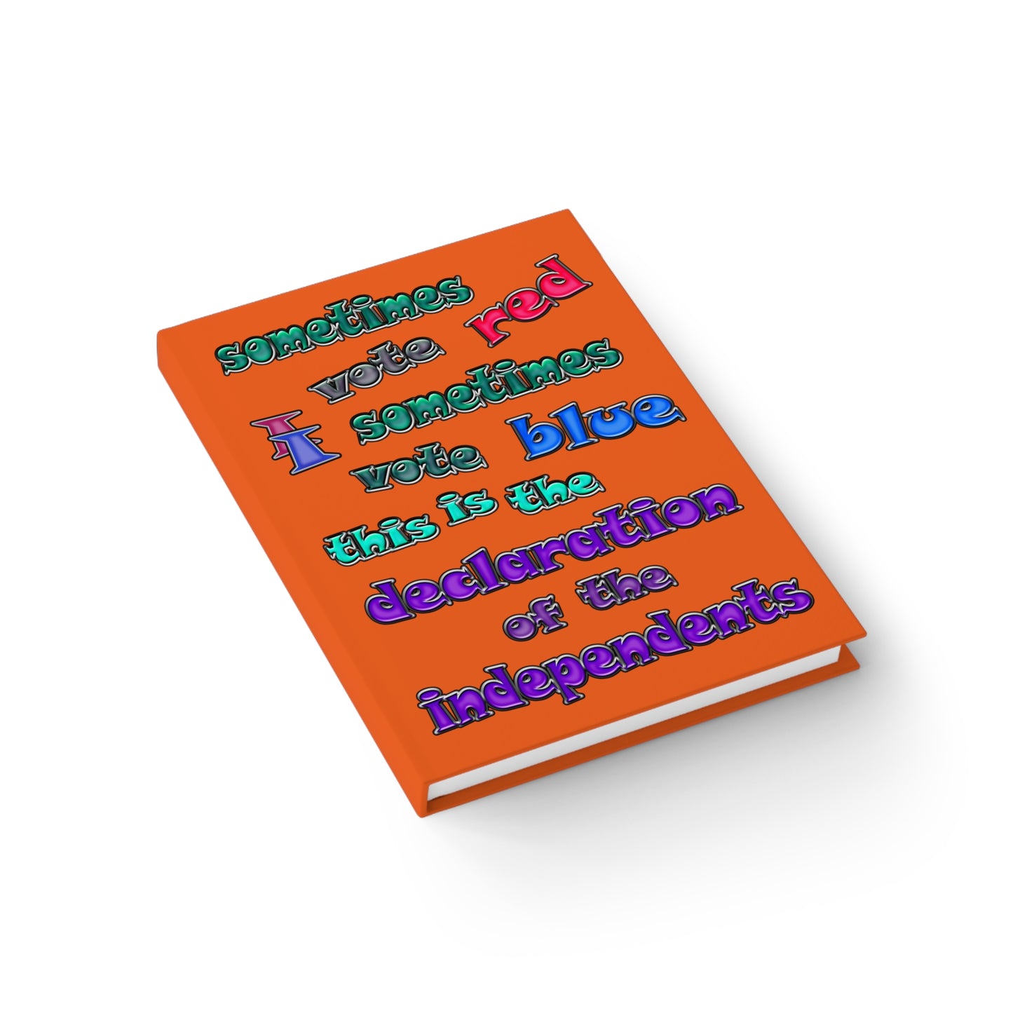 declaration of the independents - journal-lined (orange)