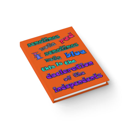 declaration of the independents - journal-lined (orange)