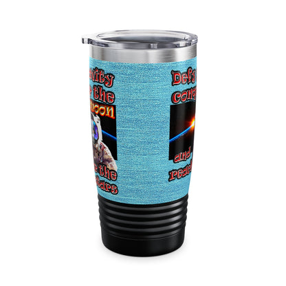 defy conquer reach - Ringneck Tumbler, 20oz (faded blue)