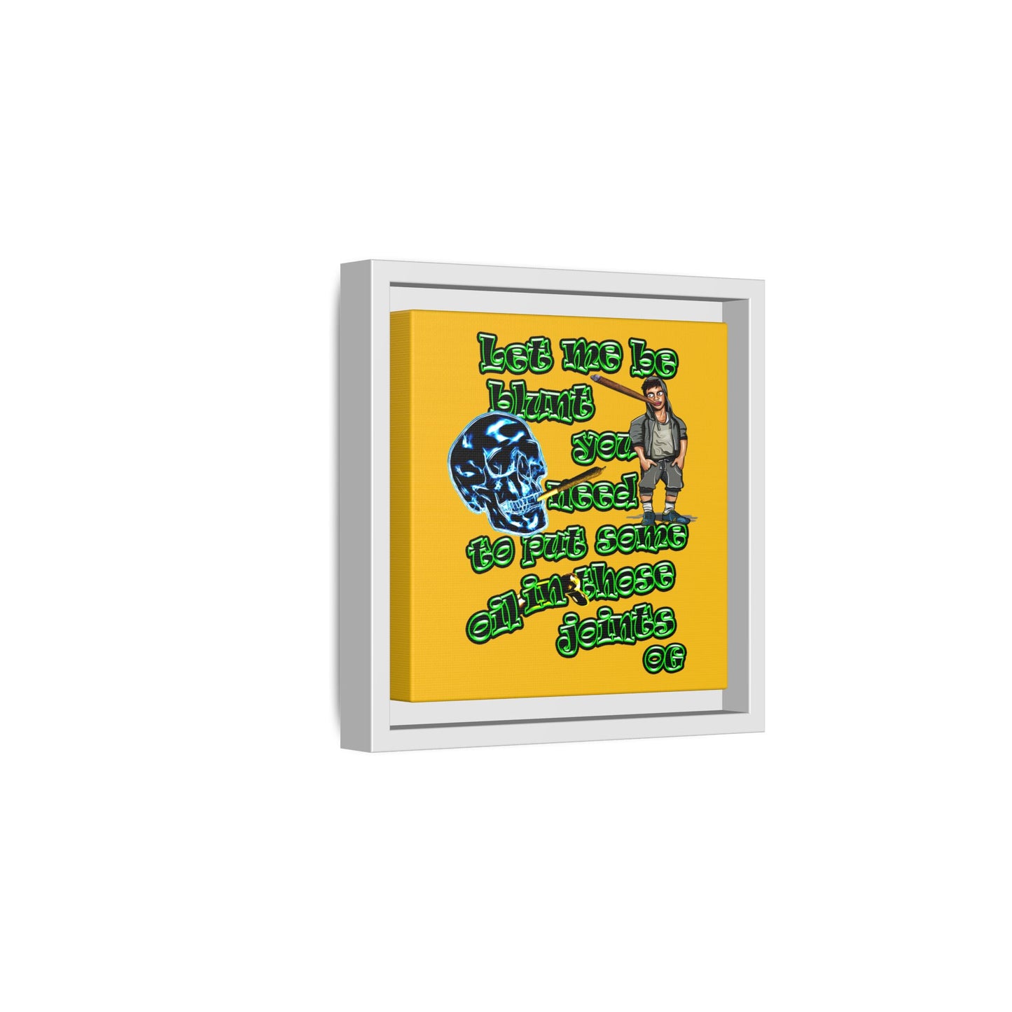 og - framed canvas art (yellow)
