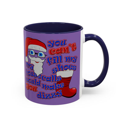 santa's shoes - Accent Mug (light purple)