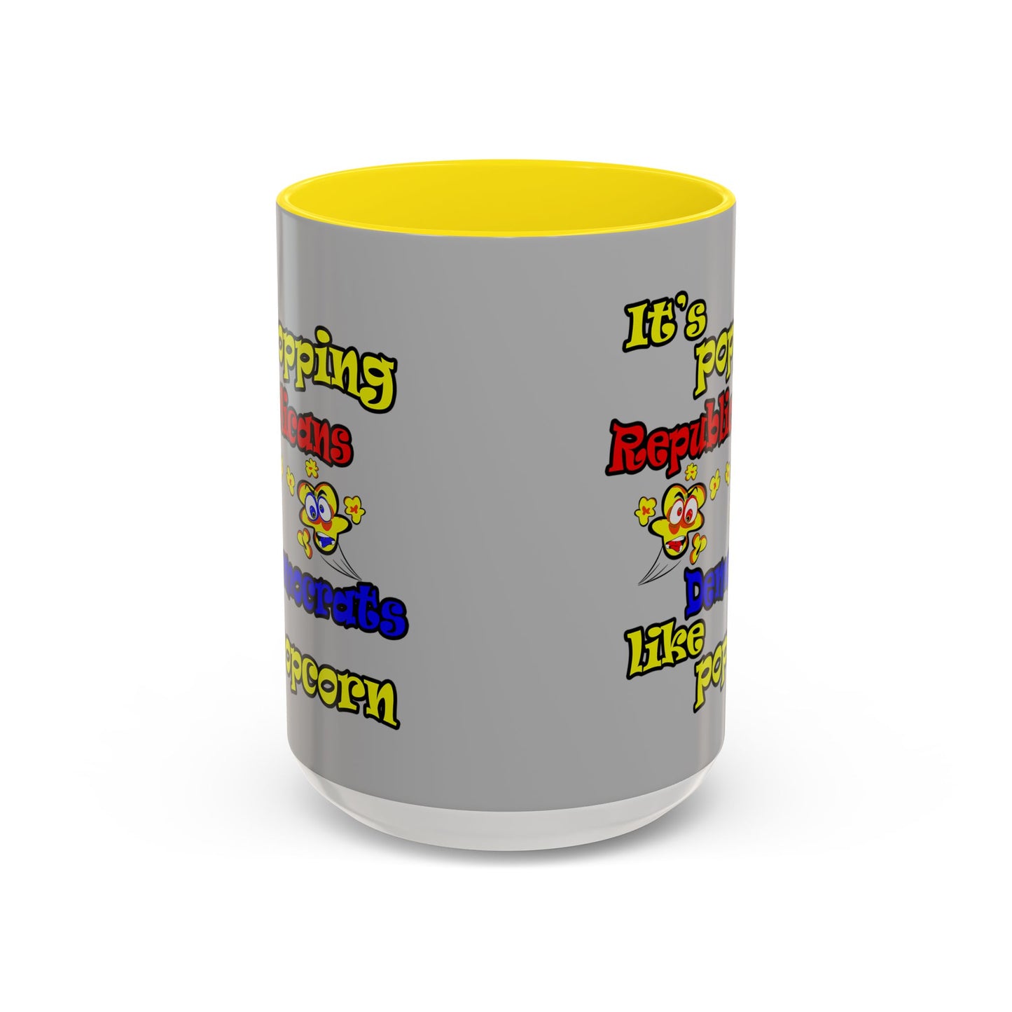 popping like popcorn - Accent Mug (light grey)