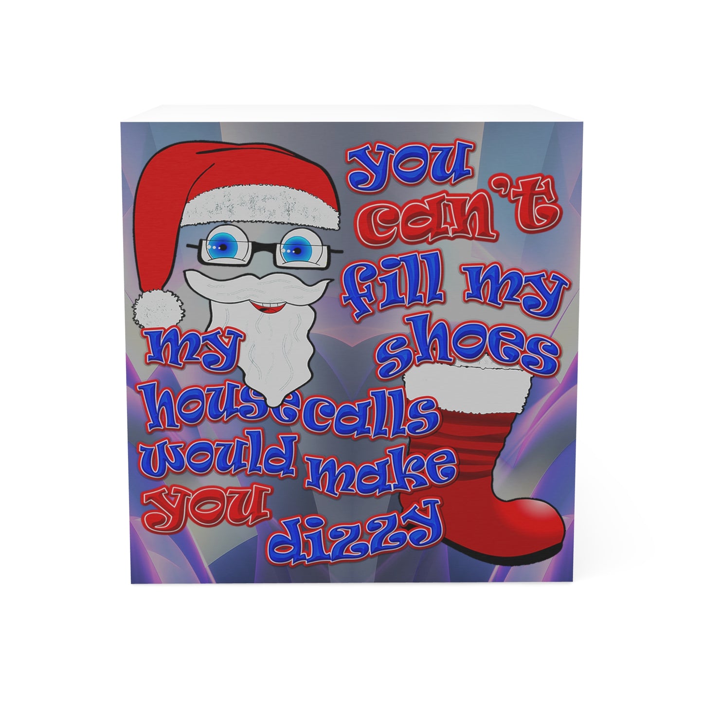 santa's shoes - note cube (grey-pink wave)
