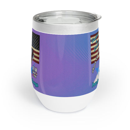 shoot for the stars - Chill Wine Tumbler (light blue-purple wave)