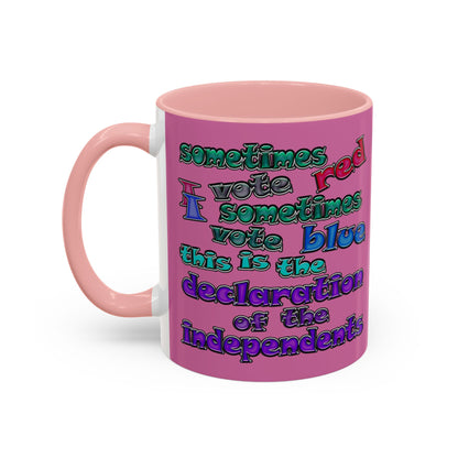 declaration of the independents - Accent Mug (light pink)