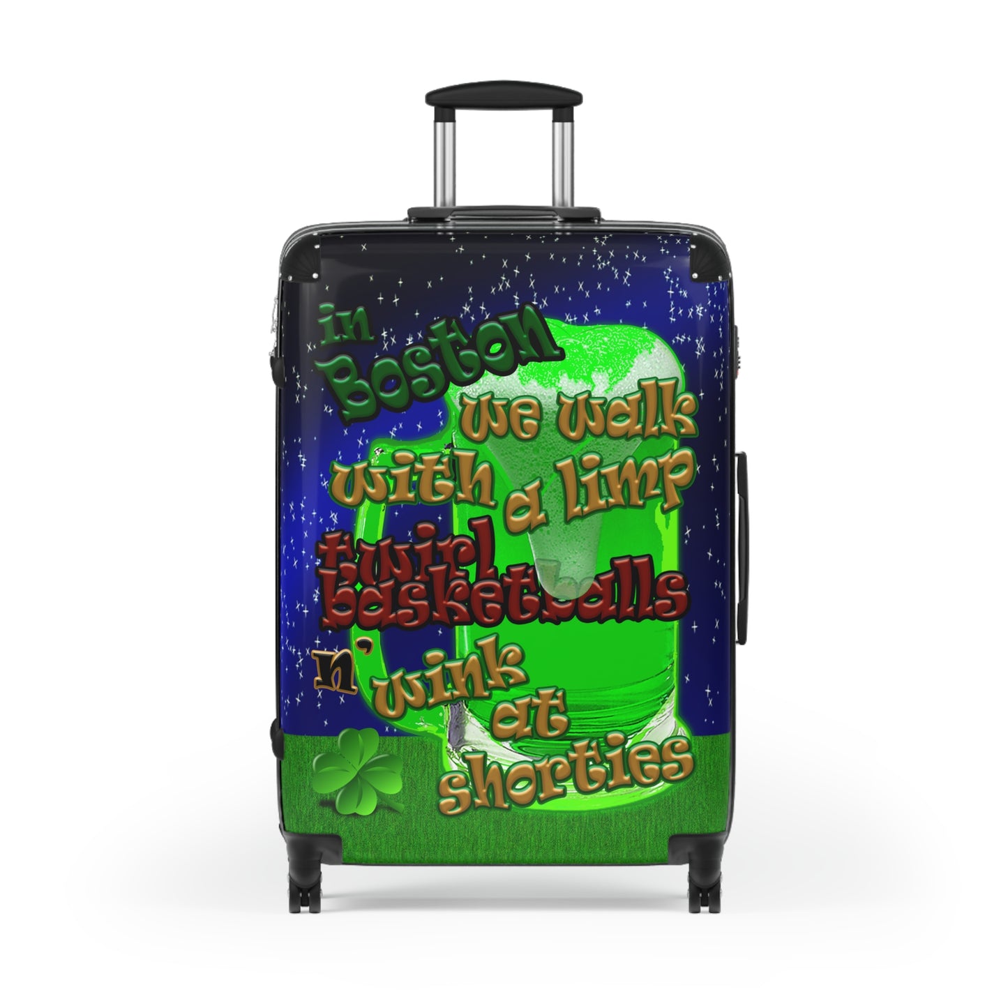 celtics logo - Suitcase ('snoops' background)
