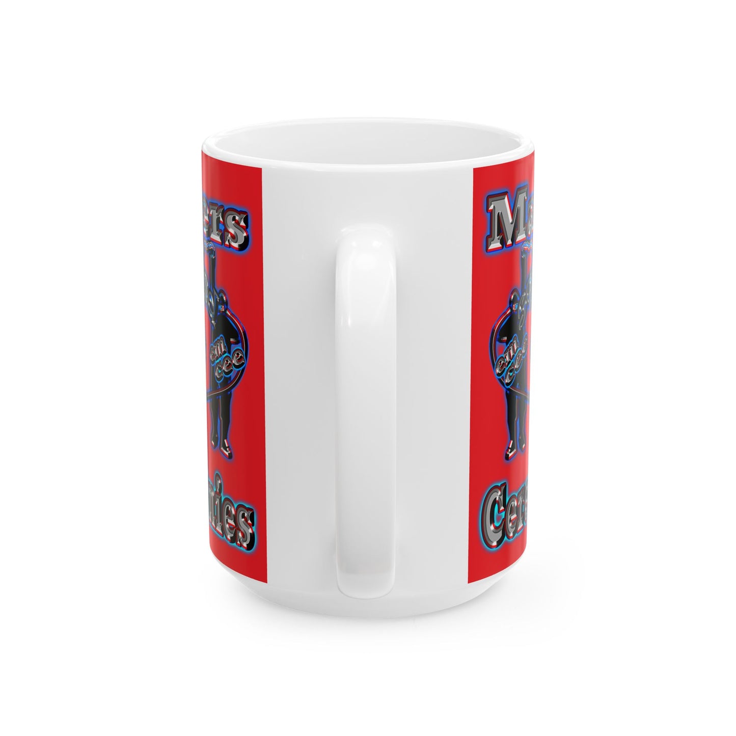 em cee squared - White Mug (red)