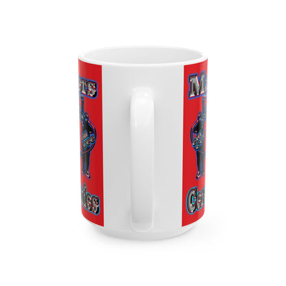 em cee squared - White Mug (red)