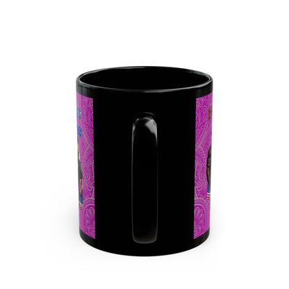 rw&b lives matter - Black Mug (pink swirl)