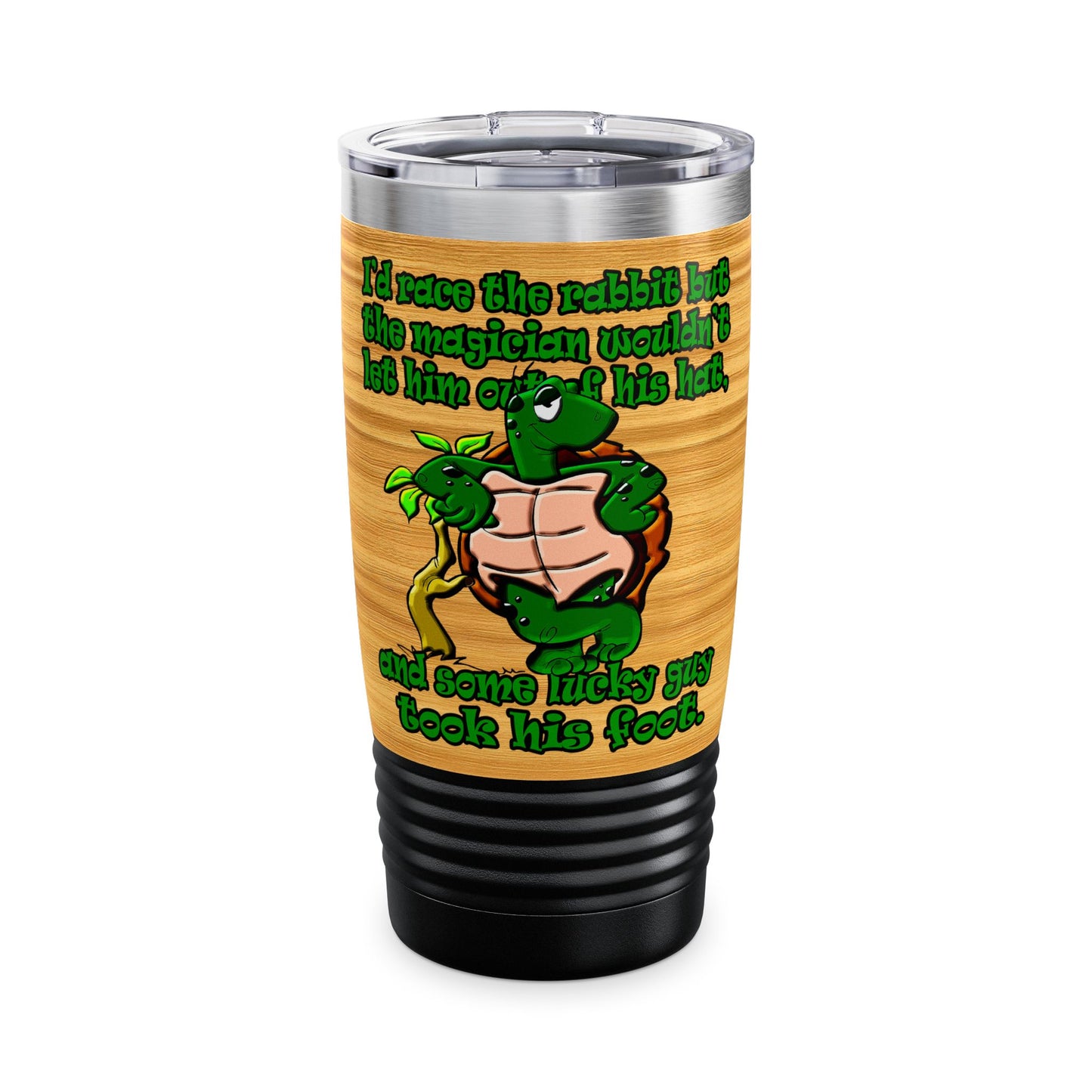 turtle race - Ringneck Tumbler, 20oz (butterscotch wood finish)