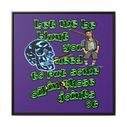 og - framed canvas art (purple)