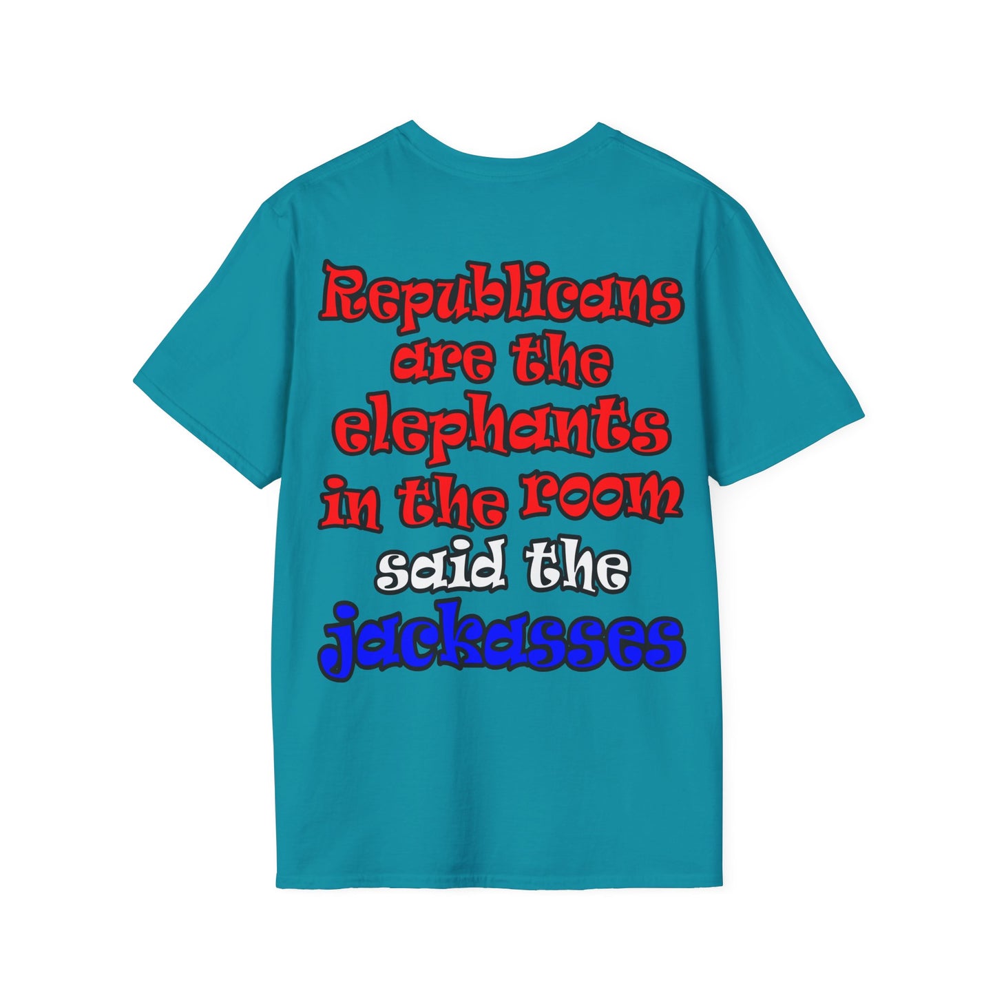 donkeys and elephants - Unisex Softstyle T-Shirt