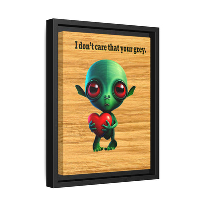 I don't care that your grey - framed canvas art (butterscotch wood finish)