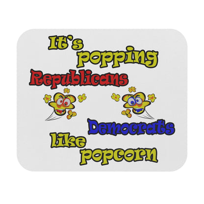 popping like popcorn - Mouse Pad (Rectangle) (white)