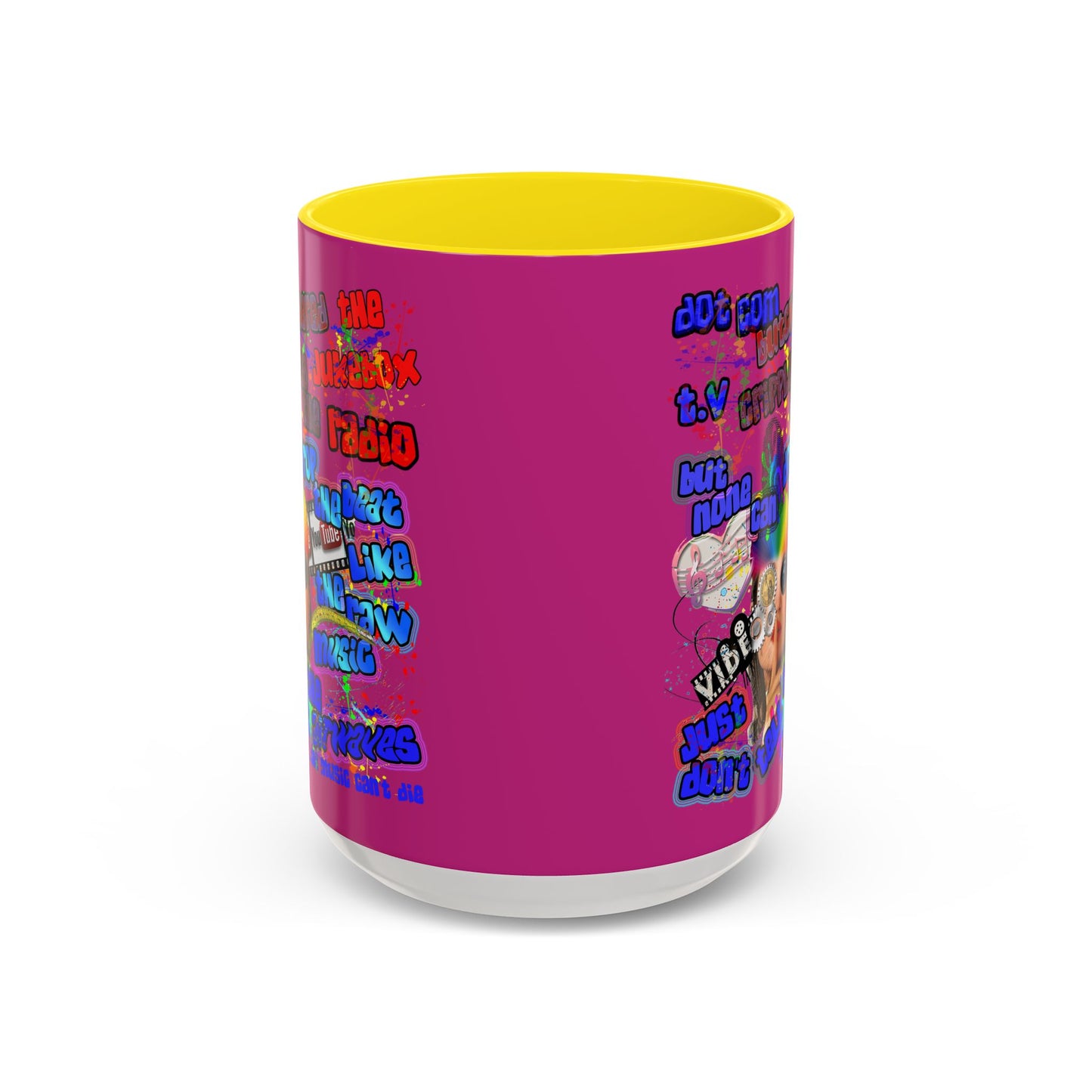 drop the beat - Accent Mug (pink)