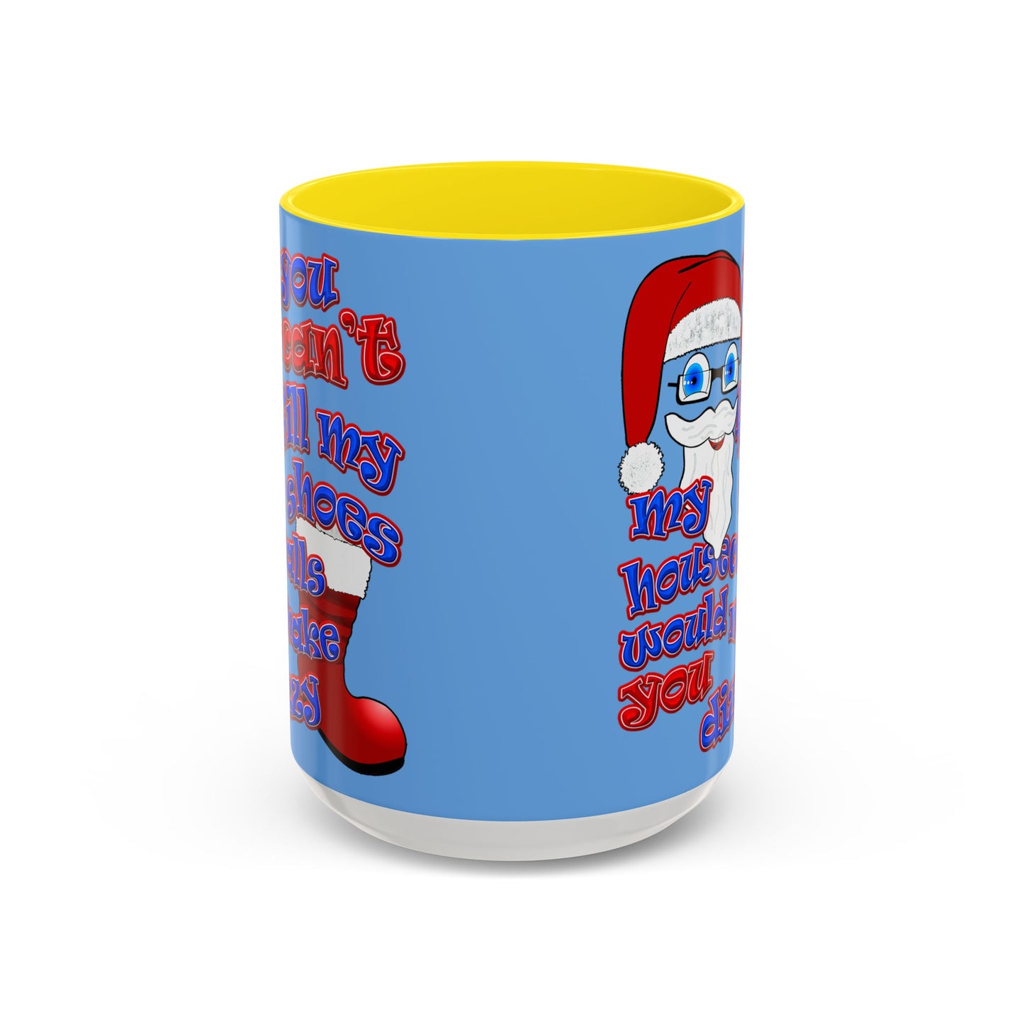 santa's shoes - Accent Mug (light blue)
