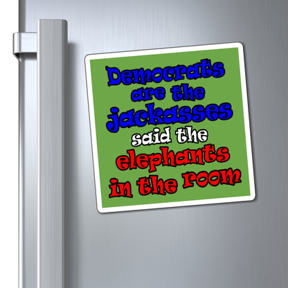 donkeys and elephants - Magnets - (green)