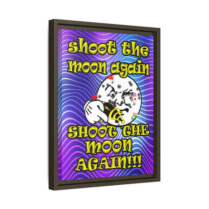 shoot the moon again - framed canvas art (purple wave)