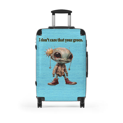 I don't care that your green - Suitcase (faded blue)