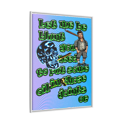 og - framed canvas art (light blue-purple wave)