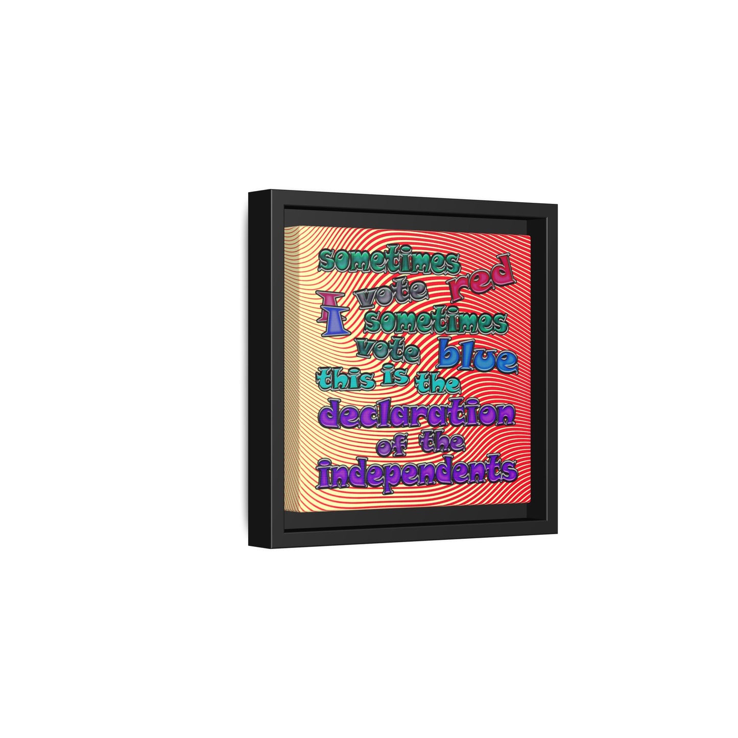declaration of the independents - framed canvas art (yellow-orange wave)