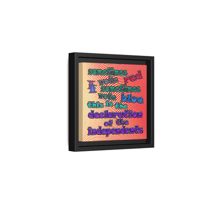 declaration of the independents - framed canvas art (yellow-orange wave)