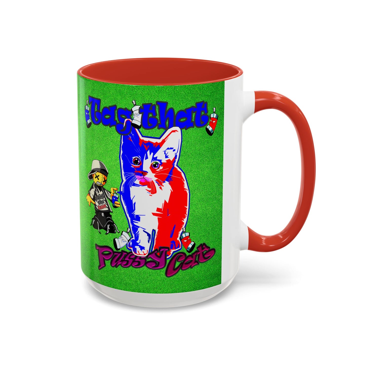 tag that - Accent Mug (green turf)