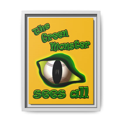 green monster - framed canvas art (yellow)