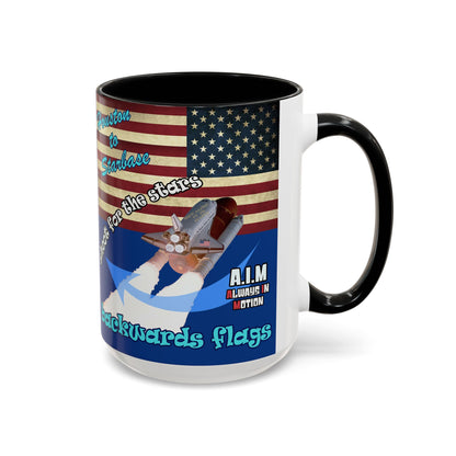 shoot for the stars - Accent Mug (dark blue)