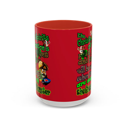 christmas spirits of boston - Accent Mug (dark red)