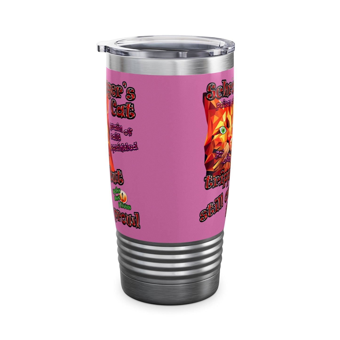 schrodinger's cat - Ringneck Tumbler, 20oz (light pink)