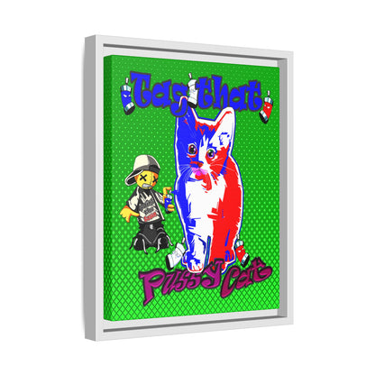 tag that - framed canvas art (logo green)