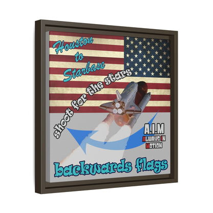 shoot for the stars - framed canvas art (light grey)
