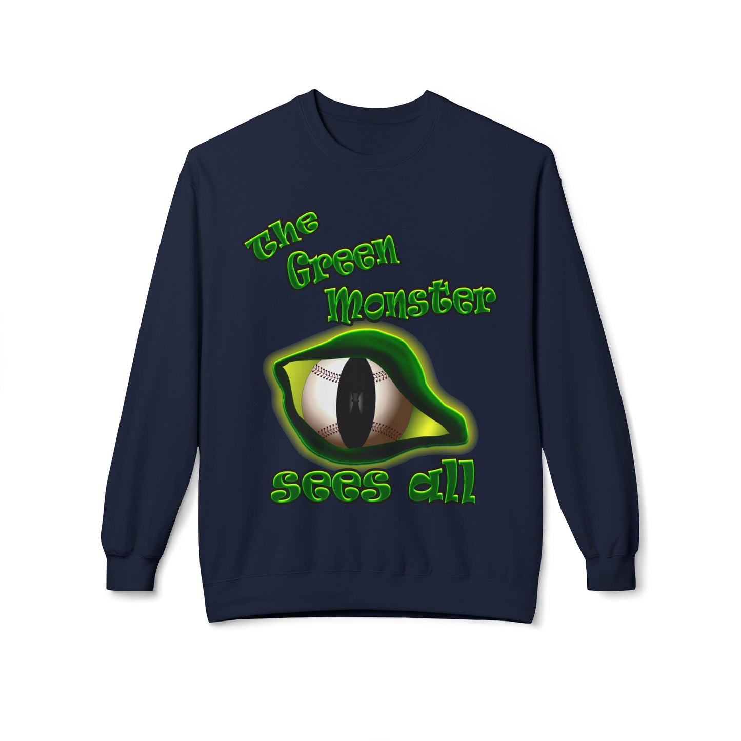 green monster - Unisex Midweight Softstyle Fleece Crewneck Sweatshirt