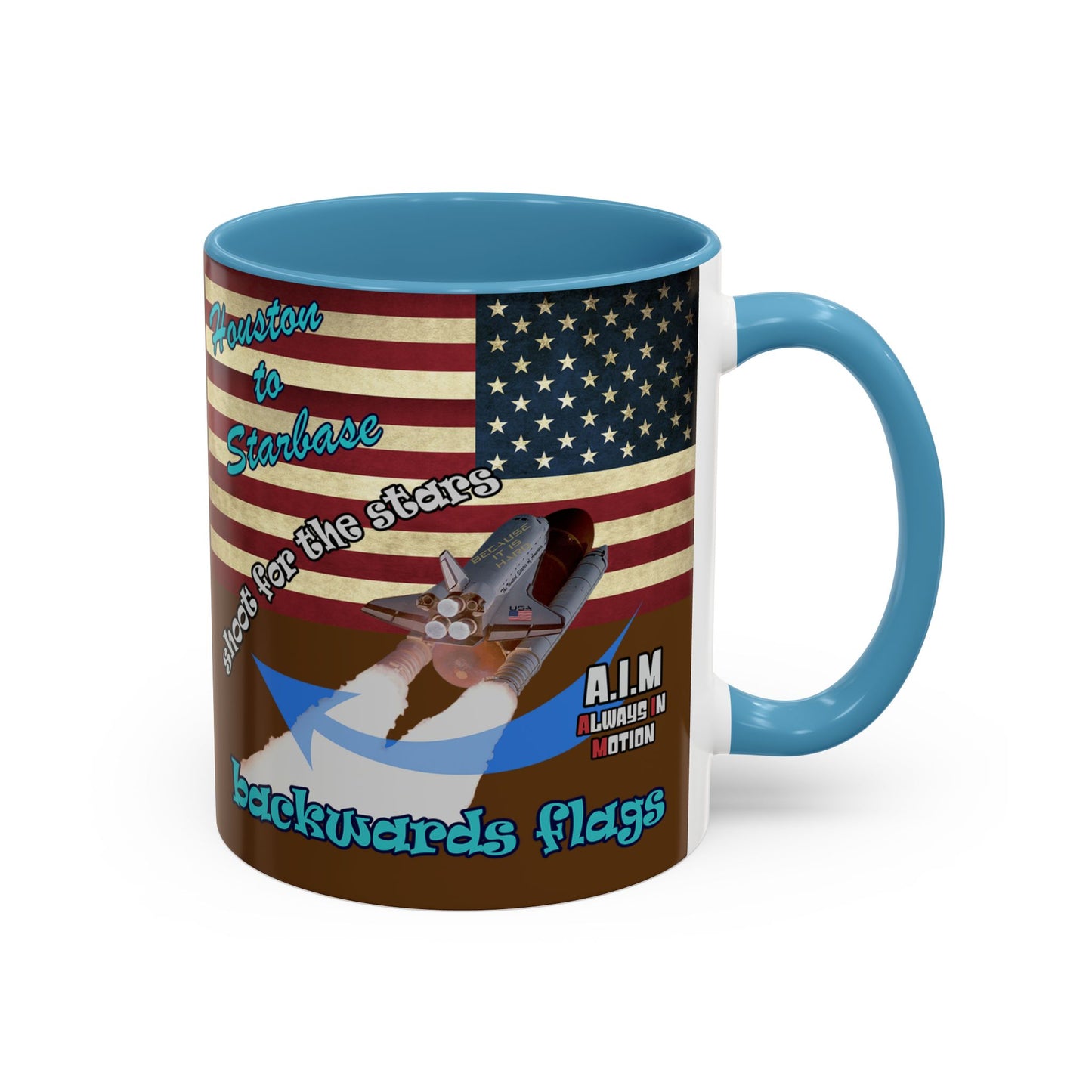 shoot for the stars - Accent Mug (brown)