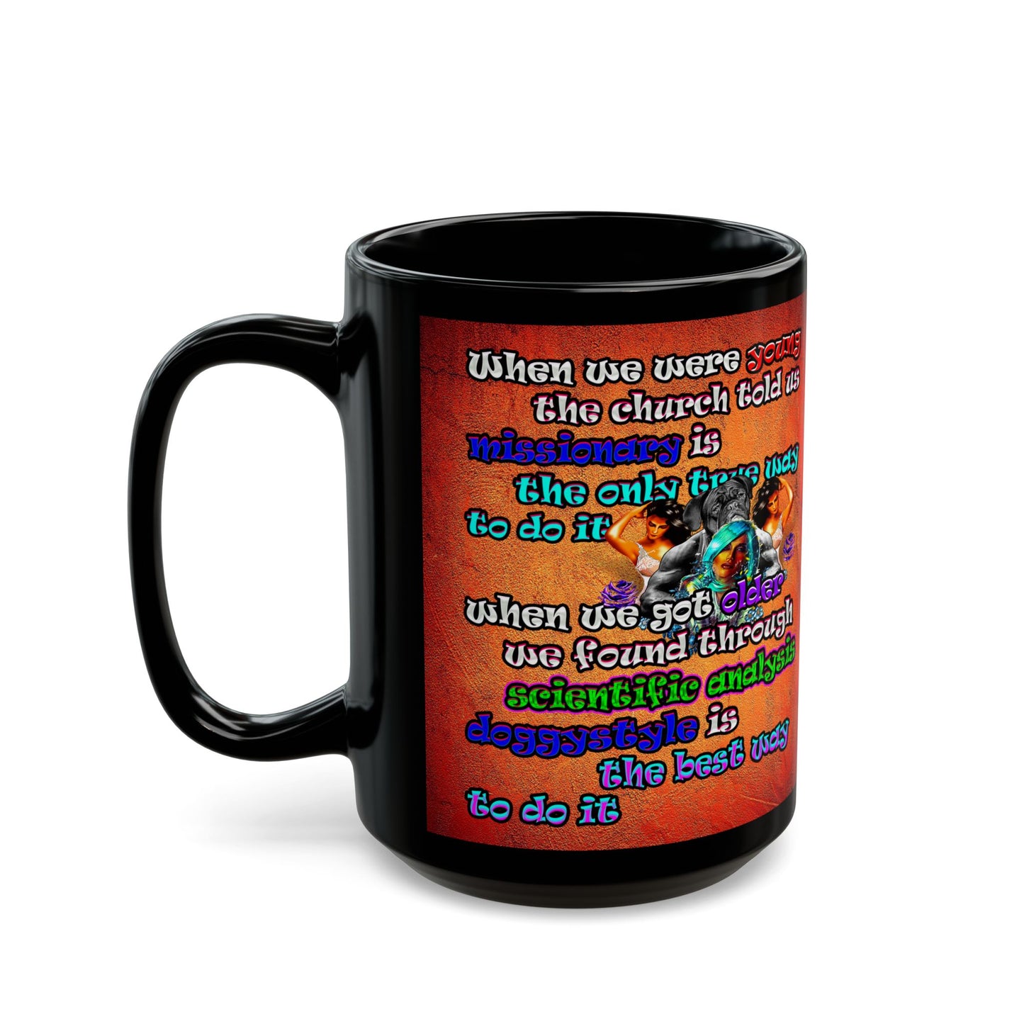 doggystyle - Black Mug (burnt orange)