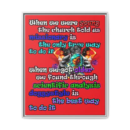 doggystyle - framed canvas art (red)