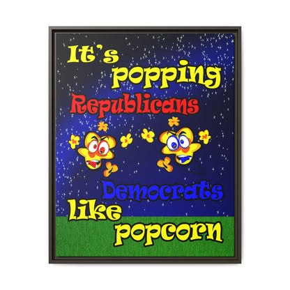 popping like popcorn - framed canvas art ('snoops' background)