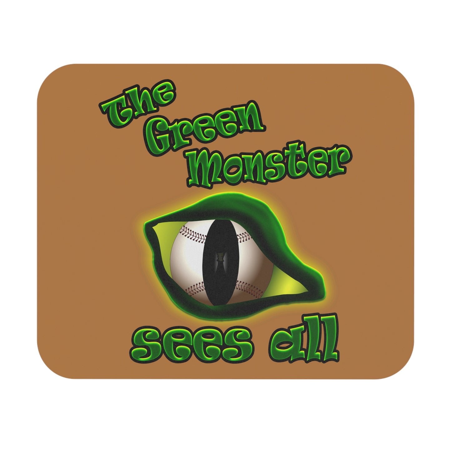 green monster - Mouse Pad (Rectangle) (light brown)