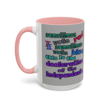 declaration of the independents - Accent Mug (light grey)