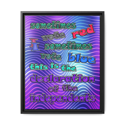 declaration of the independents - framed canvas art (purple wave)