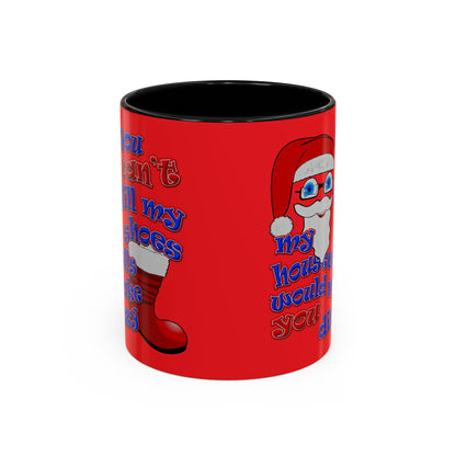 santa's shoes - Accent Mug (red)