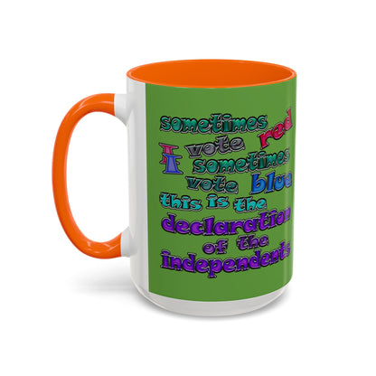 declaration of the independents - Accent Mug (green)
