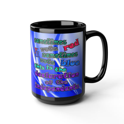 declaration of the independents - Black Mug (blue-white wave)